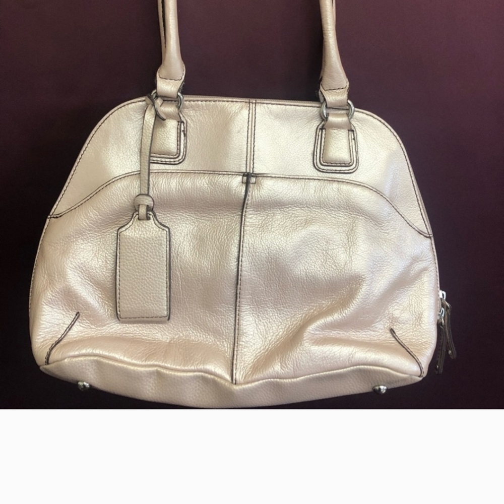 Tignanello LEATHER shoulder strap SATCHEL purse 8X14 INCH